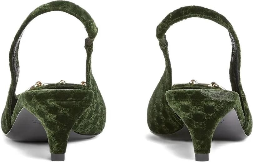 Gucci 45 mm pumps met Horsebit-detail Groen - Foto 4