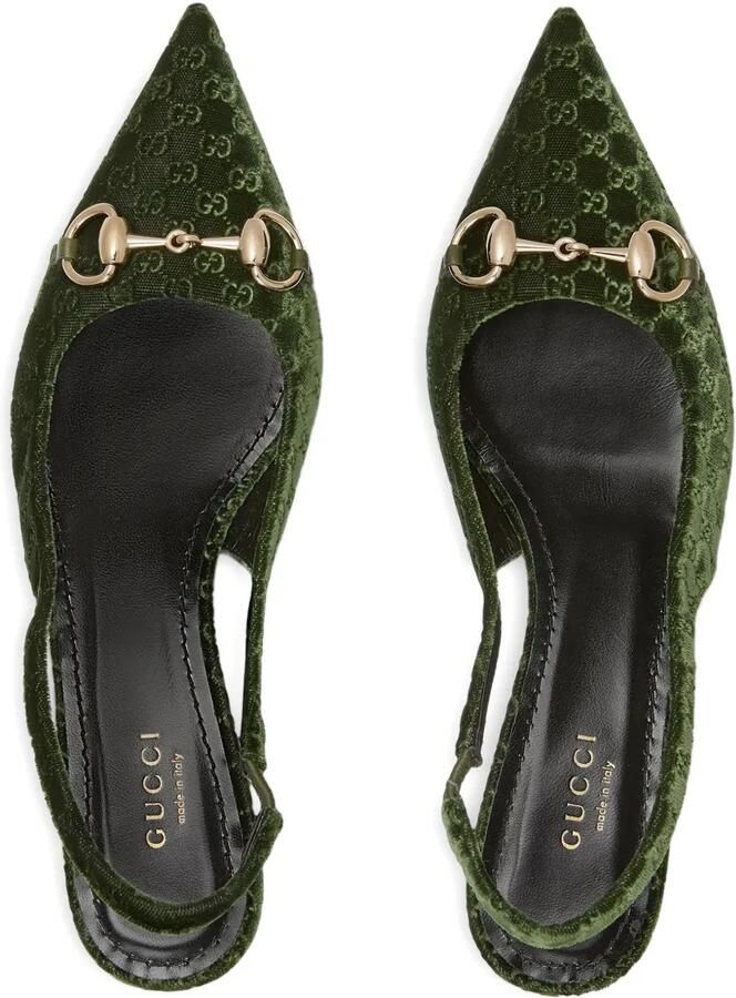 Gucci 45 mm pumps met Horsebit-detail Groen - Foto 2