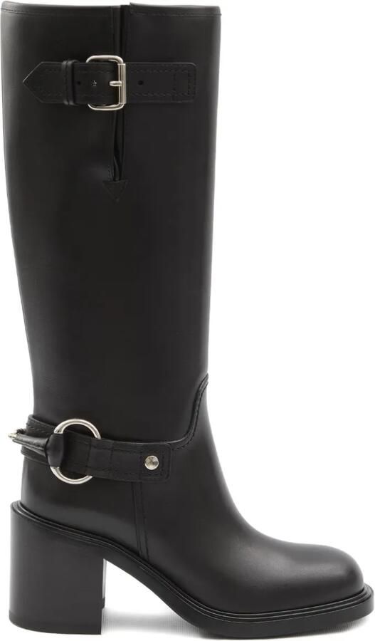 Gucci 70 mm leren laarzen Zwart