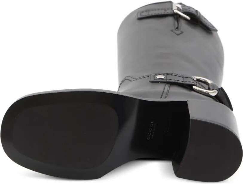 Gucci 70 mm leren laarzen Zwart - Foto 3