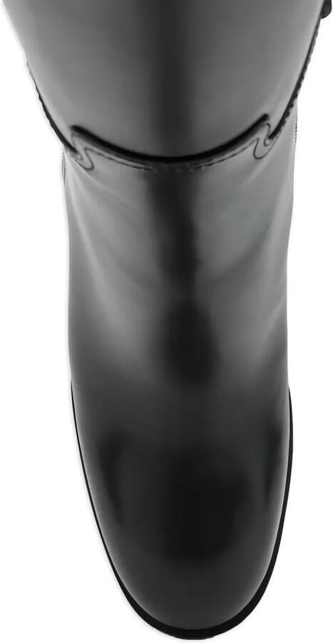 Gucci 85 mm leren laarzen met Horsebit-detail Zwart - Foto 3