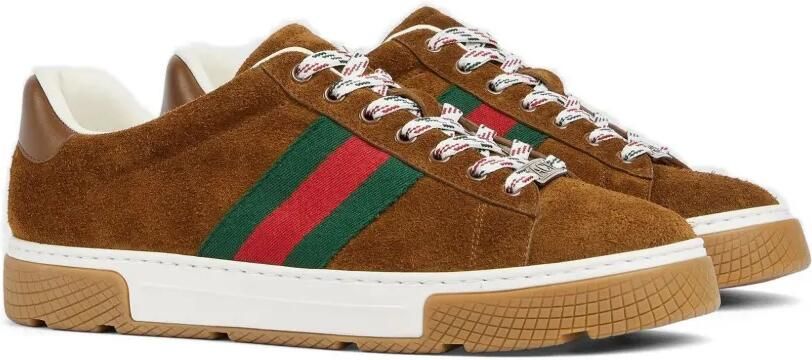 Gucci Ace sneakers met webdetail Bruin - Foto 5