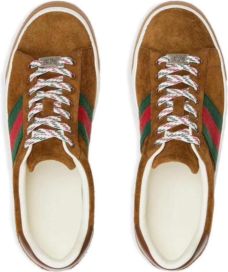 Gucci Ace sneakers met webdetail Bruin - Foto 2
