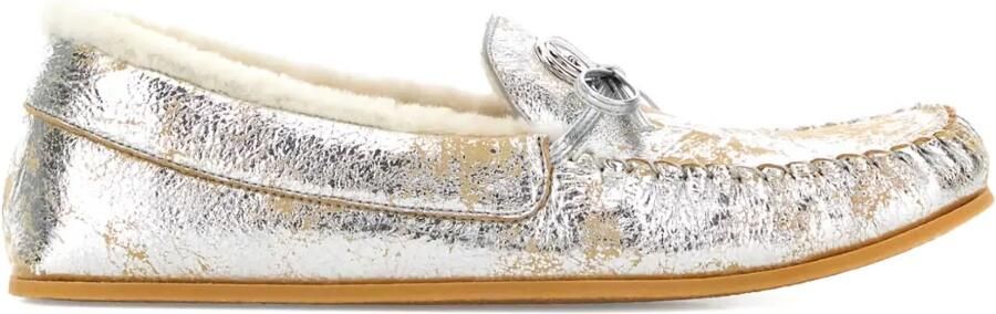 Gucci Bonnie metallic loafers Zilver