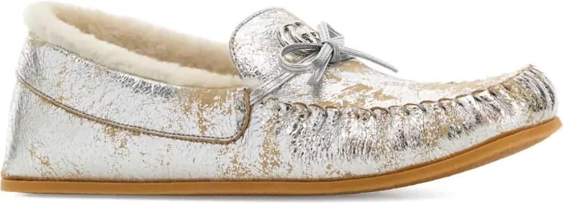 Gucci Bonnie metallic loafers Zilver - Foto 2