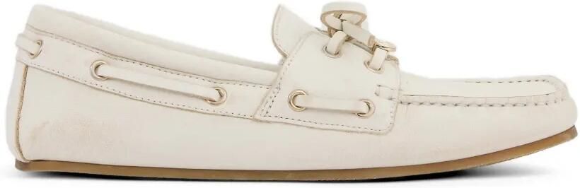 Gucci Bootschoenen met logoplakkaat en striksluiting Wit