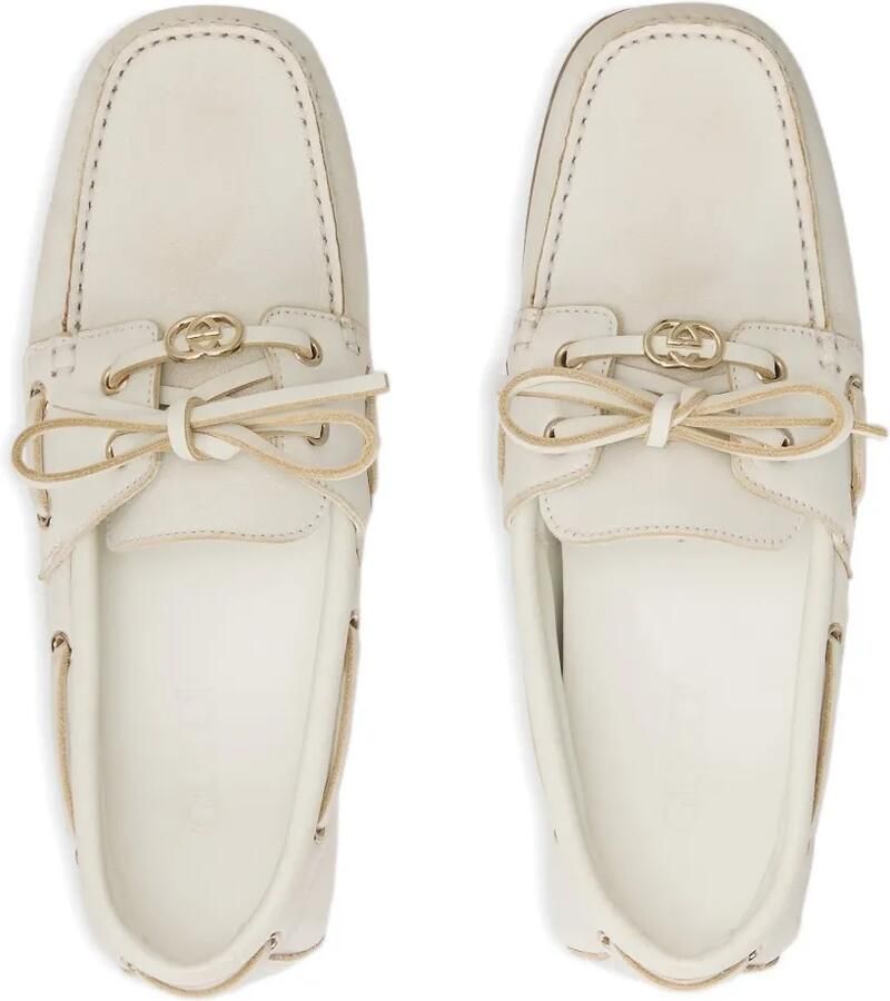 Gucci Bootschoenen met logoplakkaat en striksluiting Wit - Foto 2
