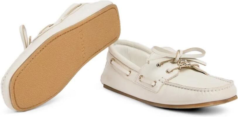 Gucci Bootschoenen met logoplakkaat en striksluiting Wit - Foto 3