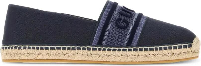 Gucci Canvas espadrilles met logoband Blauw