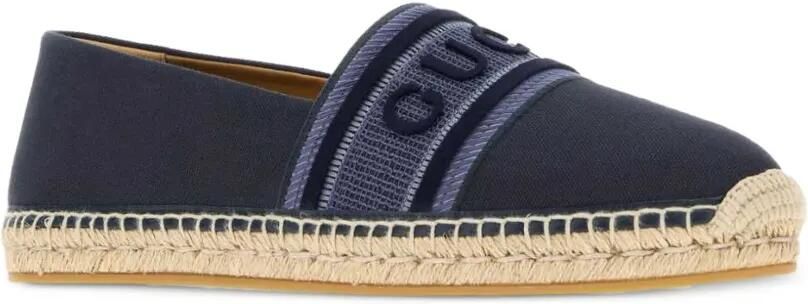 Gucci Canvas espadrilles met logoband Blauw - Foto 2