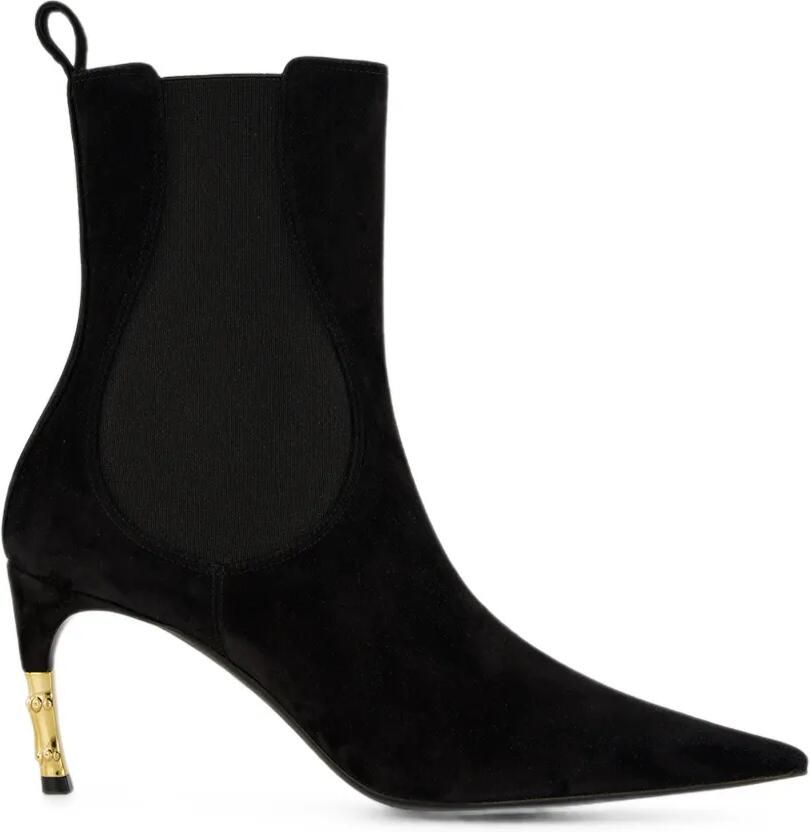 Gucci Castello bamboo-heel ankle boots Zwart