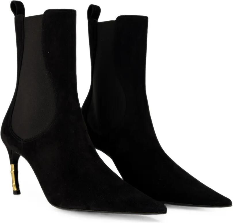 Gucci Castello bamboo-heel ankle boots Zwart - Foto 2