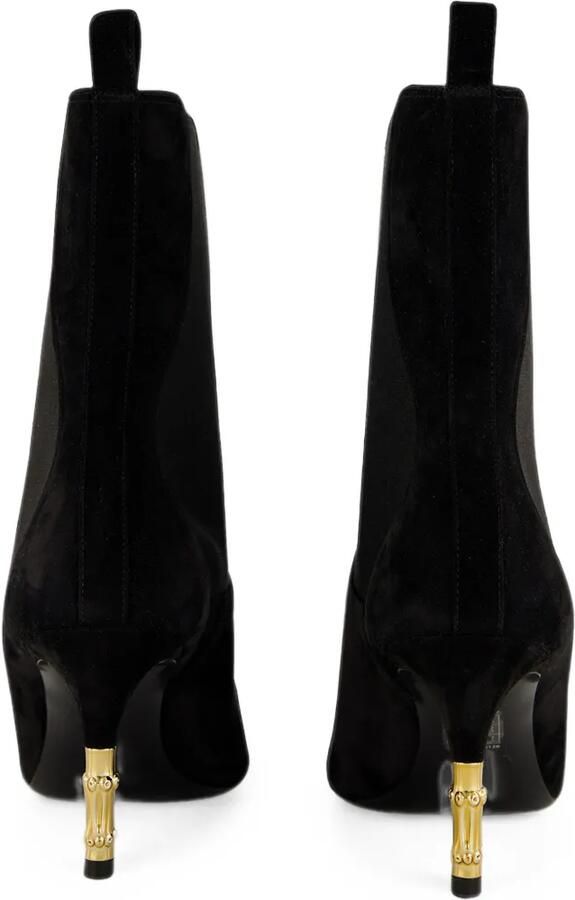 Gucci Castello bamboo-heel ankle boots Zwart - Foto 3