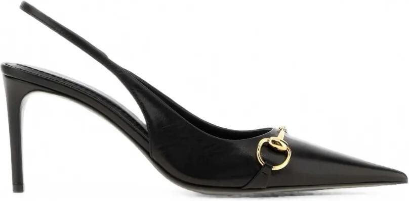 Gucci Donna Horsebit slingback pumps Zwart