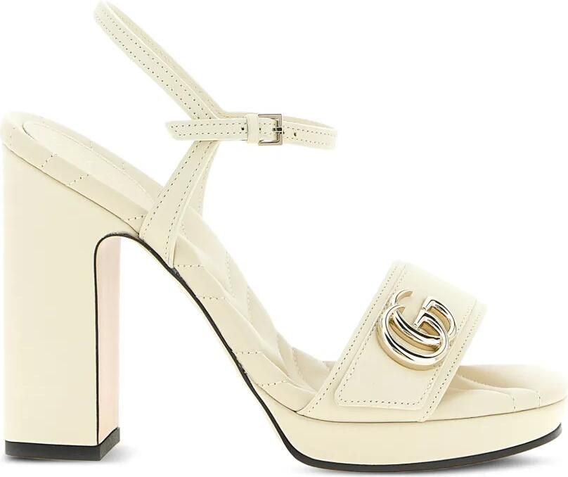 Gucci Doppia G sandalen met plateauzool Wit