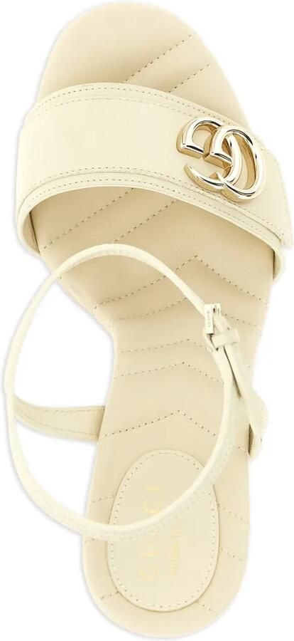 Gucci Doppia G sandalen met plateauzool Wit - Foto 4