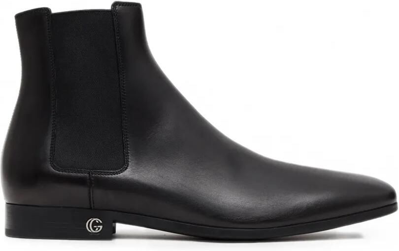 Gucci Double G leren Chelsea-laarzen Zwart
