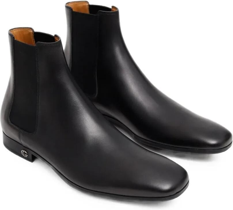 Gucci Double G leren Chelsea-laarzen Zwart - Foto 3