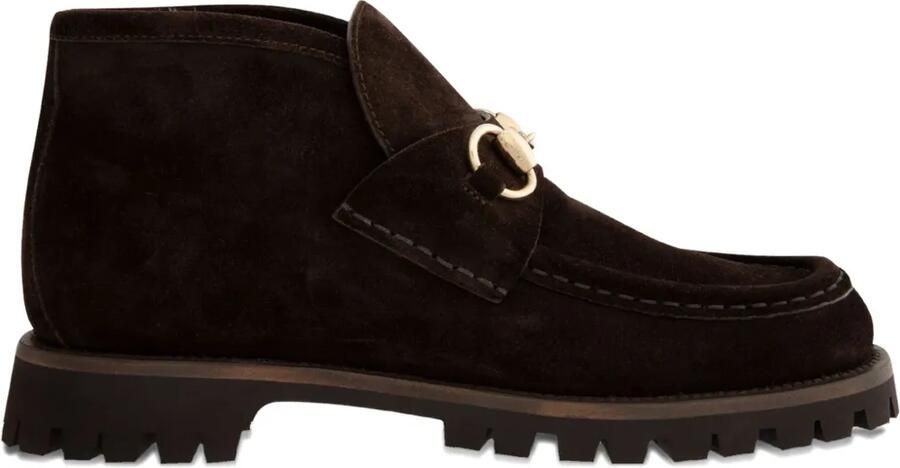 Gucci Enkellaarzen met Horsebit Bruin