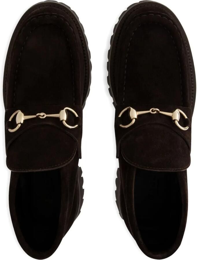 Gucci Enkellaarzen met Horsebit Bruin - Foto 3