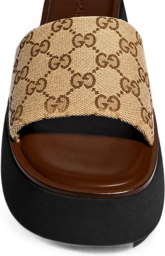 Gucci Flatform Slide sandalen Beige - Foto 3