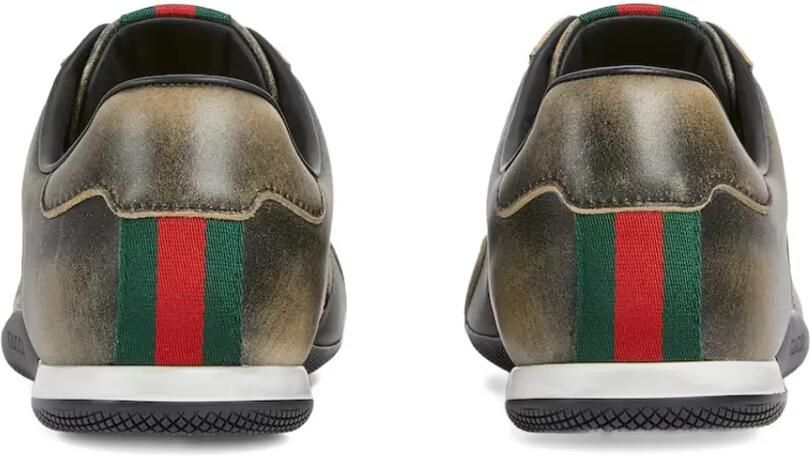 Gucci Gerafelde sneakers met Web-streep Bruin - Foto 3