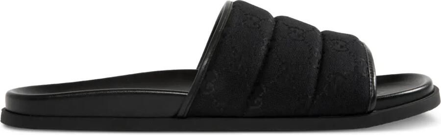 Gucci Gewatteerde sandalen met GG-patroon Zwart