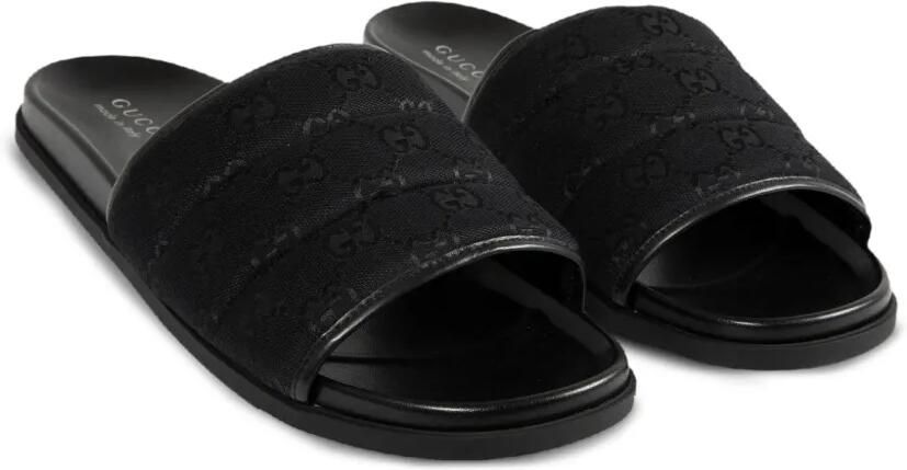 Gucci Gewatteerde sandalen met GG-patroon Zwart - Foto 4