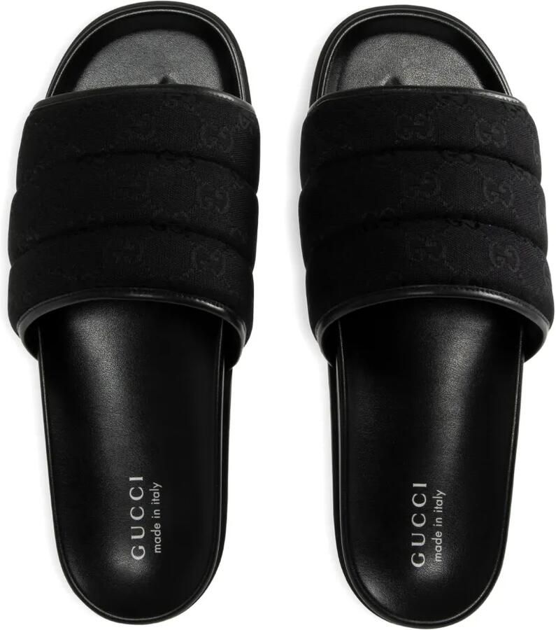 Gucci Gewatteerde sandalen met GG-patroon Zwart - Foto 2