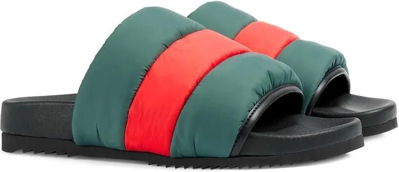 Gucci Gewatteerde slippers Groen - Foto 4