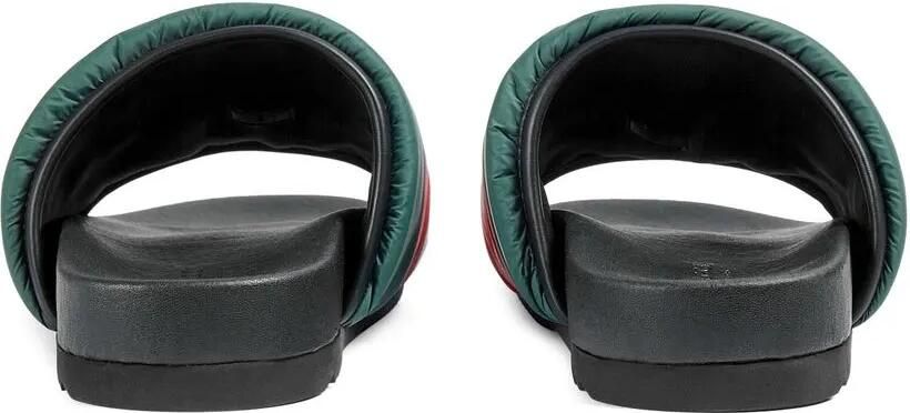 Gucci Gewatteerde slippers Groen - Foto 3