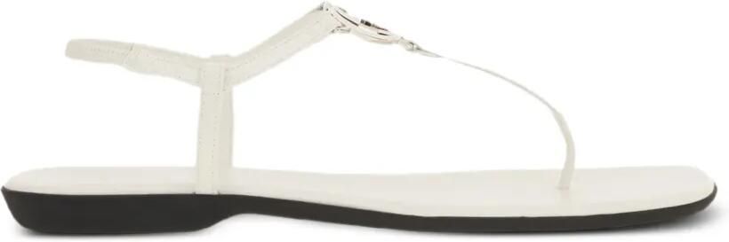 Gucci GG leren sandalen Wit