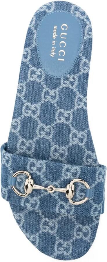 Gucci GG platte sandalen Blauw - Foto 3
