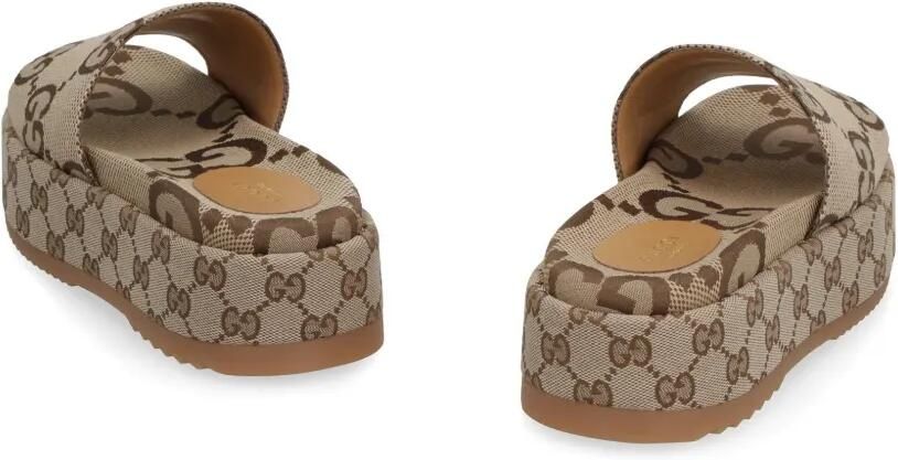 Gucci GG slippers met plateauzool Beige - Foto 4