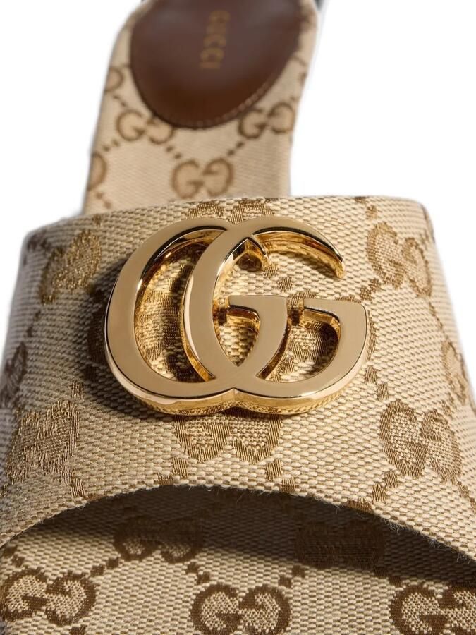 Gucci GG-Supreme Interlocking G sandalen Beige - Foto 4