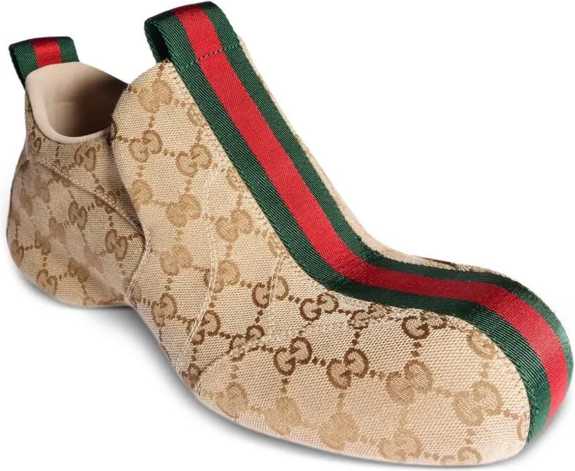 Gucci GG Supreme sneakers met Web-streep Beige - Foto 4