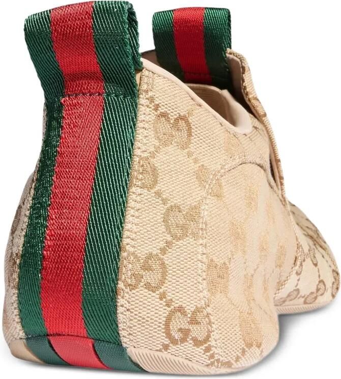 Gucci GG Supreme sneakers met Web-streep Beige - Foto 5