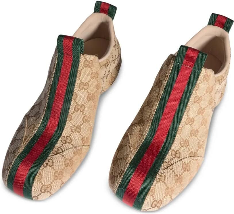 Gucci GG Supreme sneakers met Web-streep Beige - Foto 3