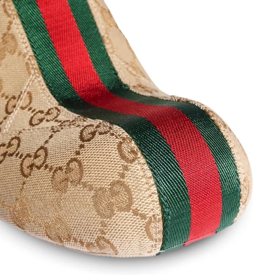 Gucci GG Supreme sneakers met Web-streep Beige - Foto 2