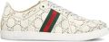 Gucci GG Web Stripe leren sneakers Beige - Beige