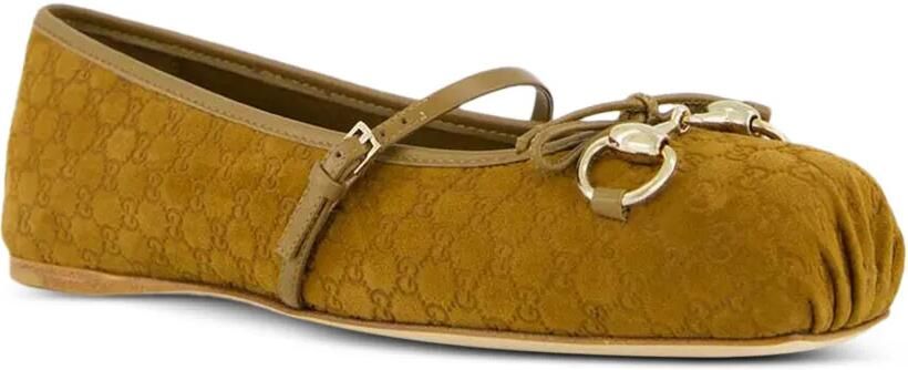 Gucci Horsebit ballerina's Bruin - Foto 3