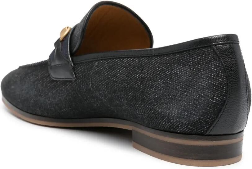 Gucci Horsebit denim loafers Zwart - Foto 2