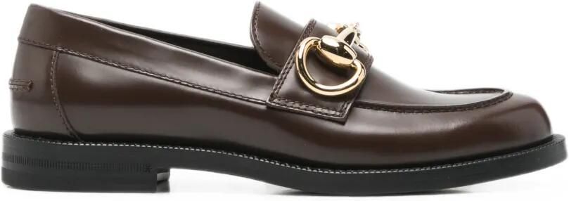 Gucci Horsebit leren loafers Bruin