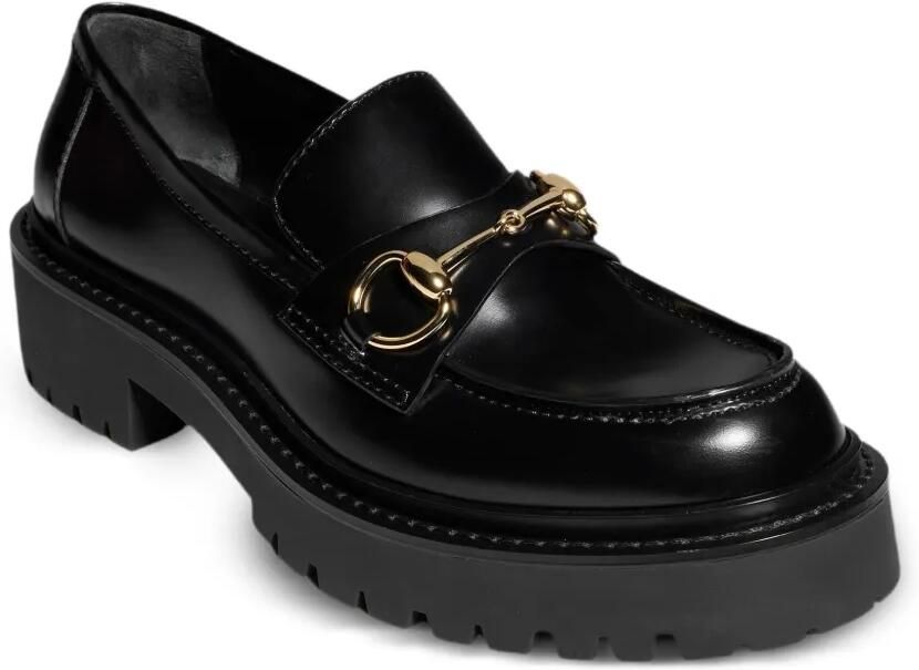 Gucci Horsebit loafers met chunky zool Zwart - Foto 3