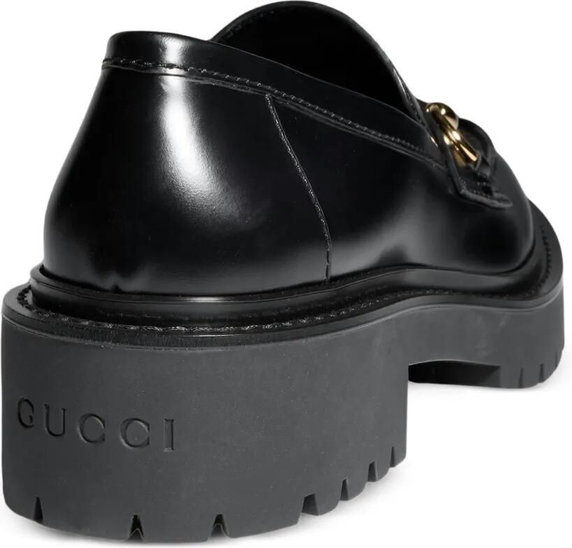 Gucci Horsebit loafers met chunky zool Zwart - Foto 2