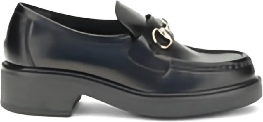 Gucci Horsebit loafers met plateauzool Zwart