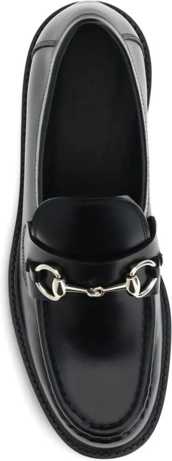 Gucci Horsebit loafers met plateauzool Zwart - Foto 4