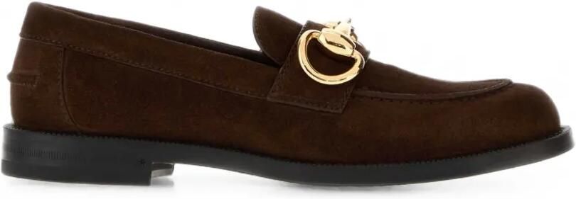 Gucci Horsebit suède loafers Bruin