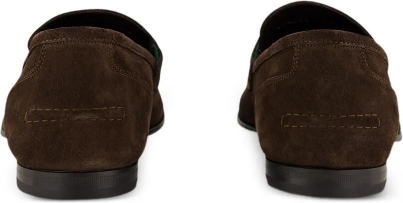 Gucci Horsebit Web loafers Bruin - Foto 3