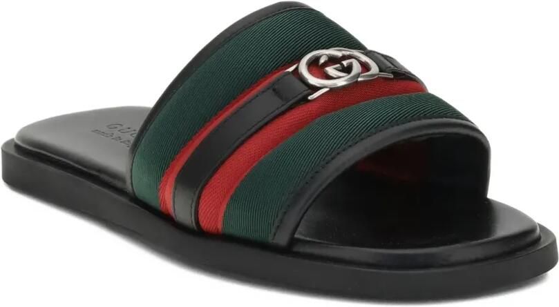 Gucci Interlocking G sandalen met Web-streep Zwart - Foto 4